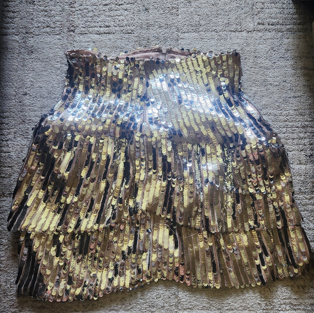 Silver Sequin Women's Skirt